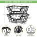 Fruit Basket Bowl 2 Tier Metal Fruit Basket Display Stand Vegetables Fruits Bread Counter Storage Organizer Kitchen Bathroom Decoration Fruit Bowls - Buy Online on SooperMarket.com