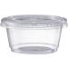 Pantry Value 200 Sets - 2 oz. Jello Shot Cups with Lids | Small Plastic Condiment Containers for Sauce, Salad Dressings, Ramekins, Portion Control - Clear - Buy Online on SooperMarket.com