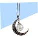 FOYTOKI Necklaces Women Chain Moon Necklace Women Necklace Dandelion Necklace Miss Jewelry Dried Flowers - Buy Online on SooperMarket.com