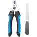 Bairui Dog Nail Clippers - Professional Large Pet Nail Cutters & Files (Blue) | Best Nail Clips for Dogs & Cats - Buy Online on SooperMarket.com