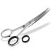 Curved beard scissors - hair scissors with micro serrations 13 cm stainless steel