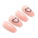 Brishow Pink Heart French Short Press-On Nails | 24 Ballerina Acrylic Artificial Nails for Women & Girls - Perfect for Every Occasion - Buy Online on SooperMarket.com