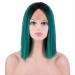 BGHJUE Gradient Dark Green In Front Lace Hand Weave Wigs