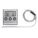 BBQ Gril Thermometer  Thermometer Alarm  50  300  Multifunctional with Instant Reading Probe for Grill