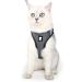 Lianzimau cat dishes and line ultra light for escape protection adjustable soft network step in padded padding running vest jacket for kitten pets puppy (1 Pack) New gray