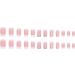 Justotry 24 Pcs Heart Square Short Milky French Press on Nails - Glitter Fake Nails Medium with Nail Glue - Pink Stick on Nails for Women - Squoval Nails for Nail Art - Buy Online on SooperMarket.com