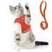 Supet cat dishes Breakfast Cat lines with dishes for cats soft cats vest with leash for kitten dogs chihuahua (m orange) m (breast size: 33-38 cm) orange