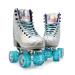 FoxySkate Roller Skates Women, Double Row & 4 Wheels Shiny Roller Skates for Women and Men, Adjustable, Indoor and Outdoor Roller Skates for Girls, 7-10 US HOLOGRAPHIC 9