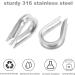 4Pcs 1/2 Wire Rope Chain Thimble Set - Boat Rigging Anchor Splicing | 316 Stainless Steel - Buy Online on SooperMarket.com