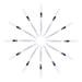 WOONEKY 12pcs Eyeliner Pencil Liquid Eye Makeup Kit Smudge-proof Eye Definer White Liner Wooden Pole