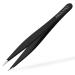 Premyo eyebrow tweezers for ingrown hair splinters precision tweezers professional plucking twin Spitz with case stainless steel rustproof safe gripping