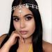 Yalice Indian Flower Head Chain Jewelry Gold Crystal Headband Elastic Goddess Headpieces Rhinestone Wedding Hair Chain Jewelry for Women and Girls (Gold-1)