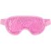 Pink Gel Eye Mask Cooling and Warming Treatment for Tired Puffy Eyes Headaches Hayfever Dry Eyes Reversible Design Silicone Velvet Adjustable Straps