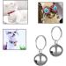 Partns Silver Dog Bells - 5 Pack Jingle Bells for Dog Collars & Decor | Durable Metal Key Rings - Buy Online on SooperMarket.com