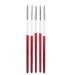Nail Art Pens Dekaim 5pcs Nail Art Pen Red White Handle Silicone Sculpture Emboss Dotting Pen Manicure Tools