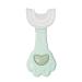 Cartoon Kids U Shaped Toothbrush - Soft Manual Training Toothbrush - Food Grade Silicone Kids Toothbrushes 360 Degree U Shape Toothbrush for Kids Baby Toddler Green 1 count (Pack of 1)