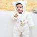 Puseky Cartoon Bear Snowsuit | Unisex Baby Winter Coat 9-12 Months | Fleece Hooded Jumpsuit - Buy Online on SooperMarket.com