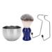 Ankroyu 3 pieces/set of beard-shaving set stainless steel-beard-rasier set beard rasier brush bartbrush shell beard rack for father husband friend birthday