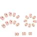 24pcs Short Oval Floral Stick on Nails Nude Pink Press on Nails - 0237Y34 - Buy Online on SooperMarket.com