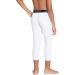 LEAO Youth Boys 3/4 Compression Pants with Knee Pads Cool Dry Basketball Tights Sports Capri Leggings White Small - Buy Online on SooperMarket.com