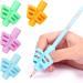 CWED 5 Pack Kids Pencil Holder Silicone Pencil Holder Handwriting Aid Grip Set Posture Correction Tool for Children