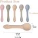 5 Pcs Silicone Baby Weaning Spoons - Self-Feeding Training Spoons for Mini Kids | Safe Utensils for Babies Over 6 Months - Perfect for Boy and Girl Toddlers - Buy Online on SooperMarket.com