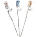 minkissy Metal Chopsticks Metal Chopsticks Rose Metal Hairpin Hanfu Headdress Sticks Bun Hair Pin Chignon Pin Women Girls Hair Accessories 3 Color Hair Accessories Hair Accessories