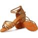 SWDZM Girls Latin Dance Shoes - Satin Suede Sole, Ballroom Salsa Tango Professional Dance Shoes - Beige-202, Size 13.5 Little Kid - Buy Online on SooperMarket.com