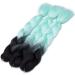 Tess Braids Extensions 60 cm - 3 Pack Jumbo Kanecalon Hair Braids for Box Braids - Ombre Black/Light Green - 100g Bundle - Buy Online on SooperMarket.com