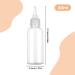 WLLHYF 2oz Applicator Bottle 6pcs Plastic Empty Squeeze Bottles Hair Color Applicator Bottle Transparent Refillable Oil Bottles for Hair Oils Liquids with Twist Top Cap and Labels - Buy Online on SooperMarket.com