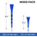 ENHUA Golf Plastic Tees 120 Pack - Unbreakable 3-1/4 Inch Long Blue Tees - Low Friction Bulk Tees - Mixcolor - Buy Online on SooperMarket.com