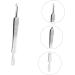 PLAFOPE 6 Pcs Clip Stainless Pimple Remover Blackhead Tweezers Tool Pimple Tools Silver Stainless Steel - Buy Online on SooperMarket.com