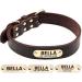 Tagme Personalized Leather Dog Collar - Engraved Name & Phone Number for Small Dogs - 1 Pack (Brown) - Buy Online on SooperMarket.com