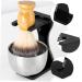 Premium Beard Brush Holder & Shave Brush Organizer - Electric Shaver Storage Rack & Razor Stand for Men | Acrylic Shaving Base - Buy Online on SooperMarket.com