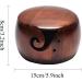 Handmade Dark Wood Yarn Bowl with Lid - Yarn Ball Holder for Knitting and Crochet - 12 Crochet Hooks Included - Buy Online on SooperMarket.com