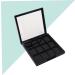 PLAFOPE 4 Pcs 12 Empty Eye Shadow Pallet Acrylic Makeup Cosmetic Pallet Empty Makeup with Mirror Black - Buy Online on SooperMarket.com