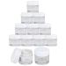 Beauticom 7 Gram / 7 ML Thick Wall Round Leak Proof Clear Acrylic Jars for Beauty Cream Cosmetics Salves Scrubs (24 Pieces Bottom Clear Base + 24 Pieces Lids White)