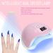 48W UV LED Nail Lamp for Gel Nails Polish | Professional Salon Curing Light with 4 Timer Settings and Sensor | Pink - Buy Online on SooperMarket.com