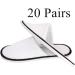 Yeios Hotel Spa Slippers - Closed Toe Home Guest Slippers (20 Pairs) - White - Men and Women - Buy Online on SooperMarket.com