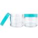 Beauticom 60ml Thick Wall Clear Acrylic Jars - 6 Leak Proof Containers with Teal Lids for Makeup Creams & Cosmetics | International Shipping Available - Buy Online on SooperMarket.com