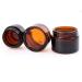 3 PCS Brown Glass Refillable Cosmetic Jars | Empty Face Cream & Lip Balm Containers (30 ml) - International Shipping Available - Buy Online on SooperMarket.com