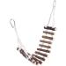 inherited Wood Climbing Ladder Toy Naturals Rope Ladder Bird Toy Wooden Hamster Ladder Flexible Bridge Swing Ladder for Parrots Pet Training for Bird Parrot Budgie Parakeet Cockatiel Macaw - Buy Online on SooperMarket.com