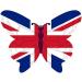 24 Edible Pre-Cut Wafer Butterfly Cake Toppers: Union Jack - Buy Online on SooperMarket.com