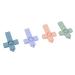 4 PCS Baby Teething Ring - Odorless Silicone Teething Relief Chew Toy for Toddlers with Neck Strap - Colorful and Safe - Buy Online on SooperMarket.com