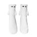 Balleenshiny Funny Magnetic Suction 3D Doll Couple Socks Unisex Funny Couple Socks One Size 2 Pairs White-b