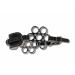 AMKA Hackamore Flora with Flower Wheel soft padded bitless bridle black