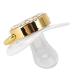 Non-Toxic Baby Pacifier Set with Chain Clip - Attractive White Pacifiers for Photo Shoots | International Shipping Available - Buy Online on SooperMarket.com