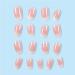 24Pcs White Ombre Almond Press-On Nails | Short Round Fake Nails for Women | Artificial Stick-On Nail Designs - Buy Online on SooperMarket.com