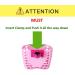 MINI-FACTORY Cute Cartoon Pink Unicorn Scooter Basket for Kids - Front Handler Bar Carrying Accessory for Girls - Buy Online on SooperMarket.com