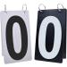 TOPTIE Tennis Score Keeper Set - Double Sided Flip Scoreboard Numbers - 0-9 Visible - Red - 4 x 7 Inch - 2 Sets - Buy Online on SooperMarket.com